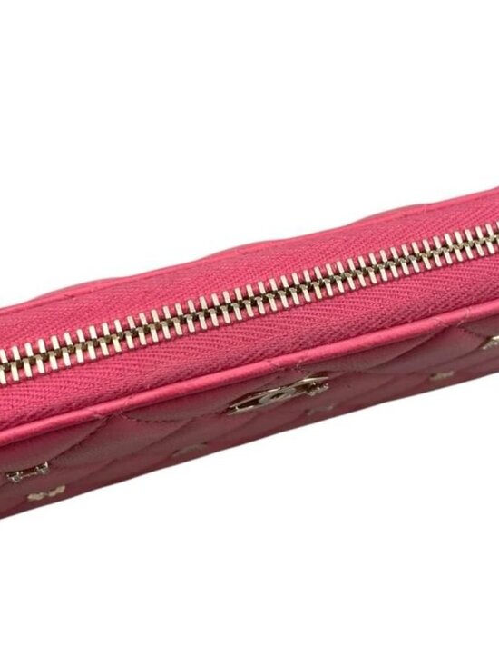 Chanel Long Wallet Zip Round Ap1590 Quilted Lambskin Coco Mark - Picture 8 of 15